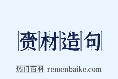 赍材造句是什么意思的图片